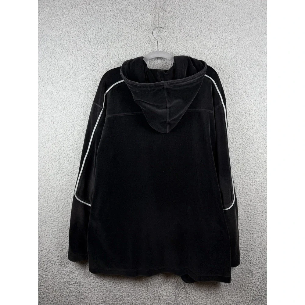 Vintage Y2K Air Jordan Black Velour Hooded Sweatsuit Men's Sz L Tracksuit‎ Set